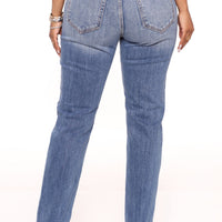 Truly Authentic Slim Stretch Straight Leg Jeans - Light Blue Wash