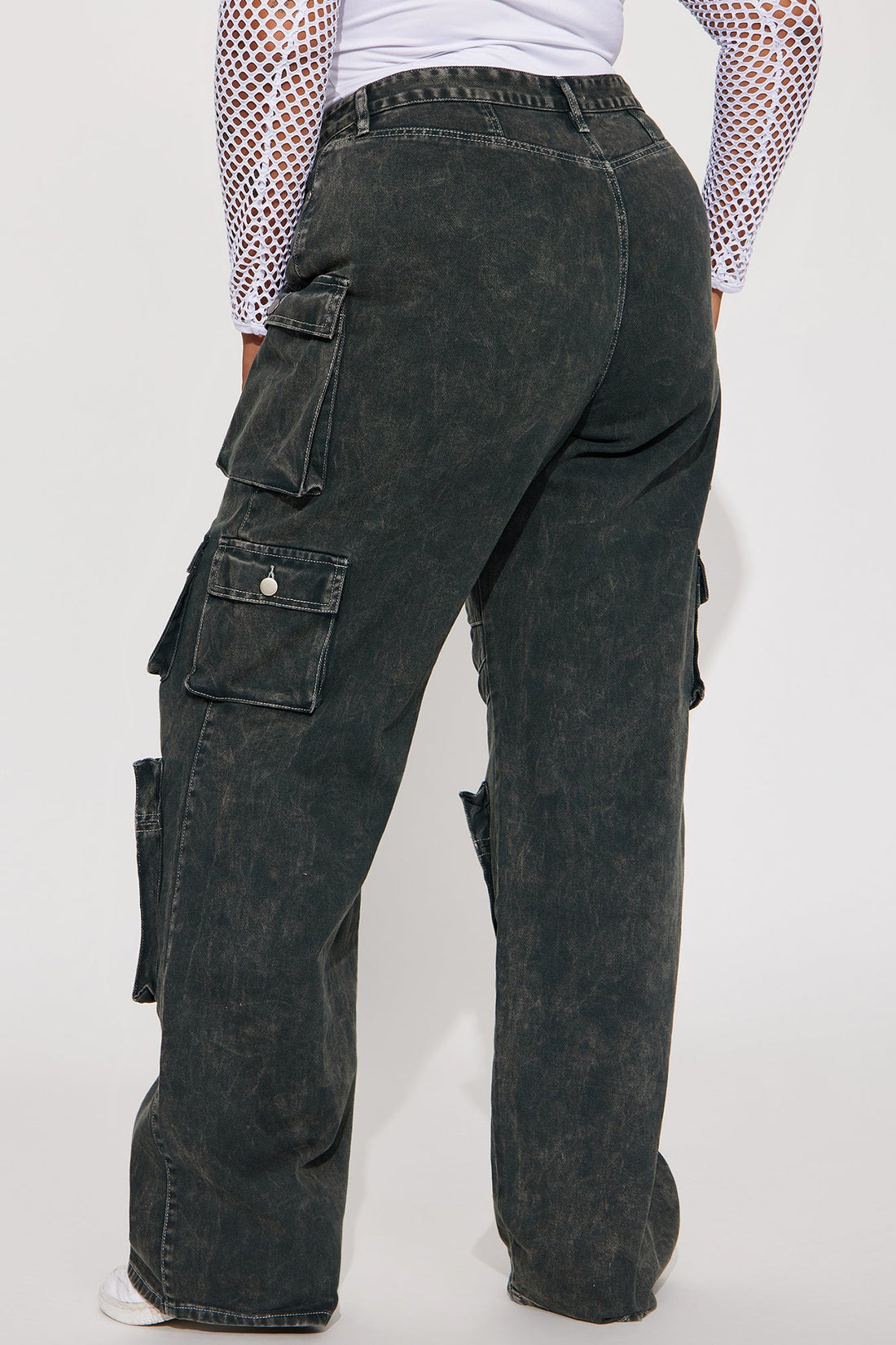 Tall Lily High Rise Cargo Jeans - Green