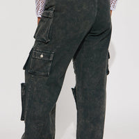 Tall Lily High Rise Cargo Jeans - Green