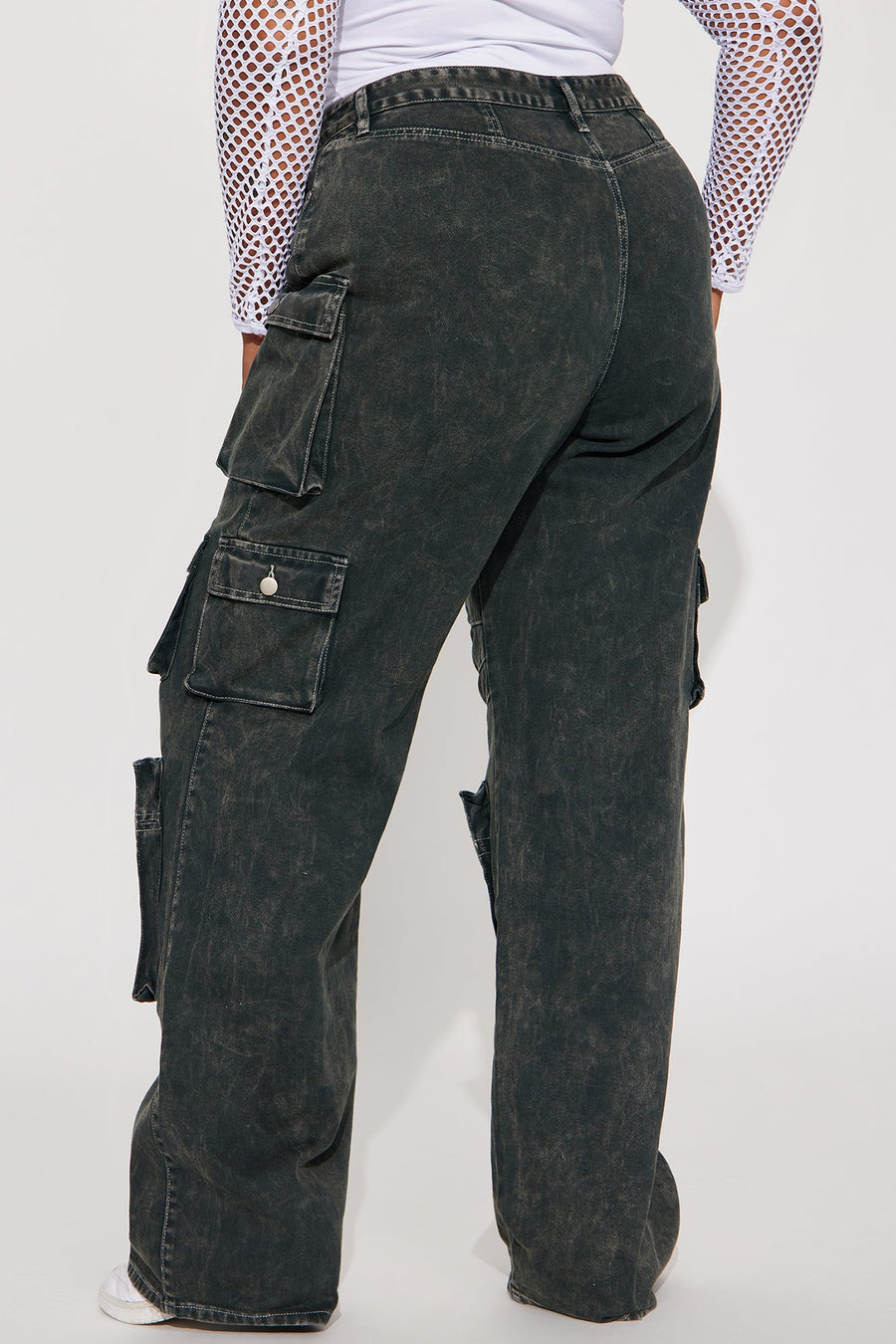 Tall Lily High Rise Cargo Jeans - Green
