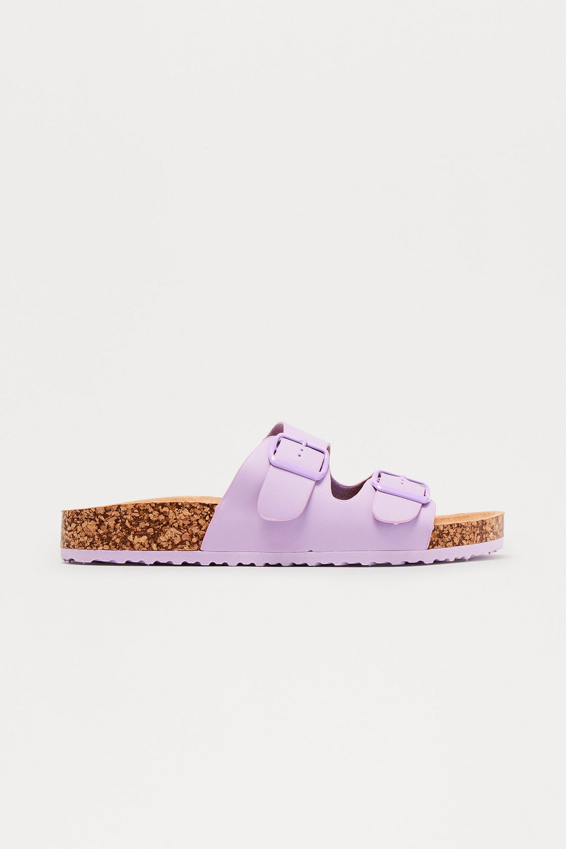 Adriana Buckle Slides - Purple