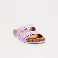 Adriana Buckle Slides - Purple
