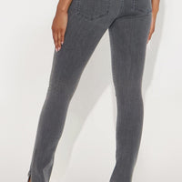 Tall Soho Side Split Skinny Jeans - Grey