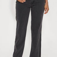 Tall Get It Straight Slouch Fit Jeans - Black
