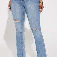 Right On Time Stretch Bootcut Jean - Medium Wash