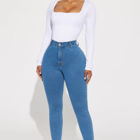 Enough Said High Stretch Skinny Jean - Medium Wash