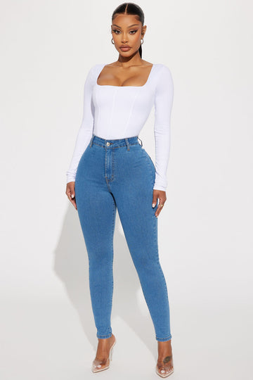 Enough Said High Stretch Skinny Jean - Medium Wash