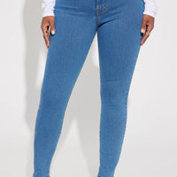 Enough Said High Stretch Skinny Jean - Medium Wash