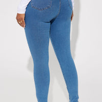 Enough Said High Stretch Skinny Jean - Medium Wash