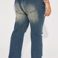 Afternoon Delight Baggy Jeans - Dark Wash