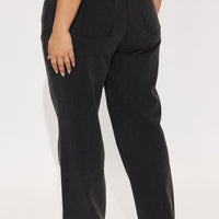 Tall Get It Straight Slouch Fit Jeans - Black