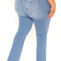 Babetown Bootcut Jeans - Medium Blue Wash