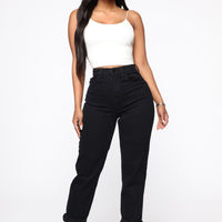 I Got It From My Mama Jeans - Black