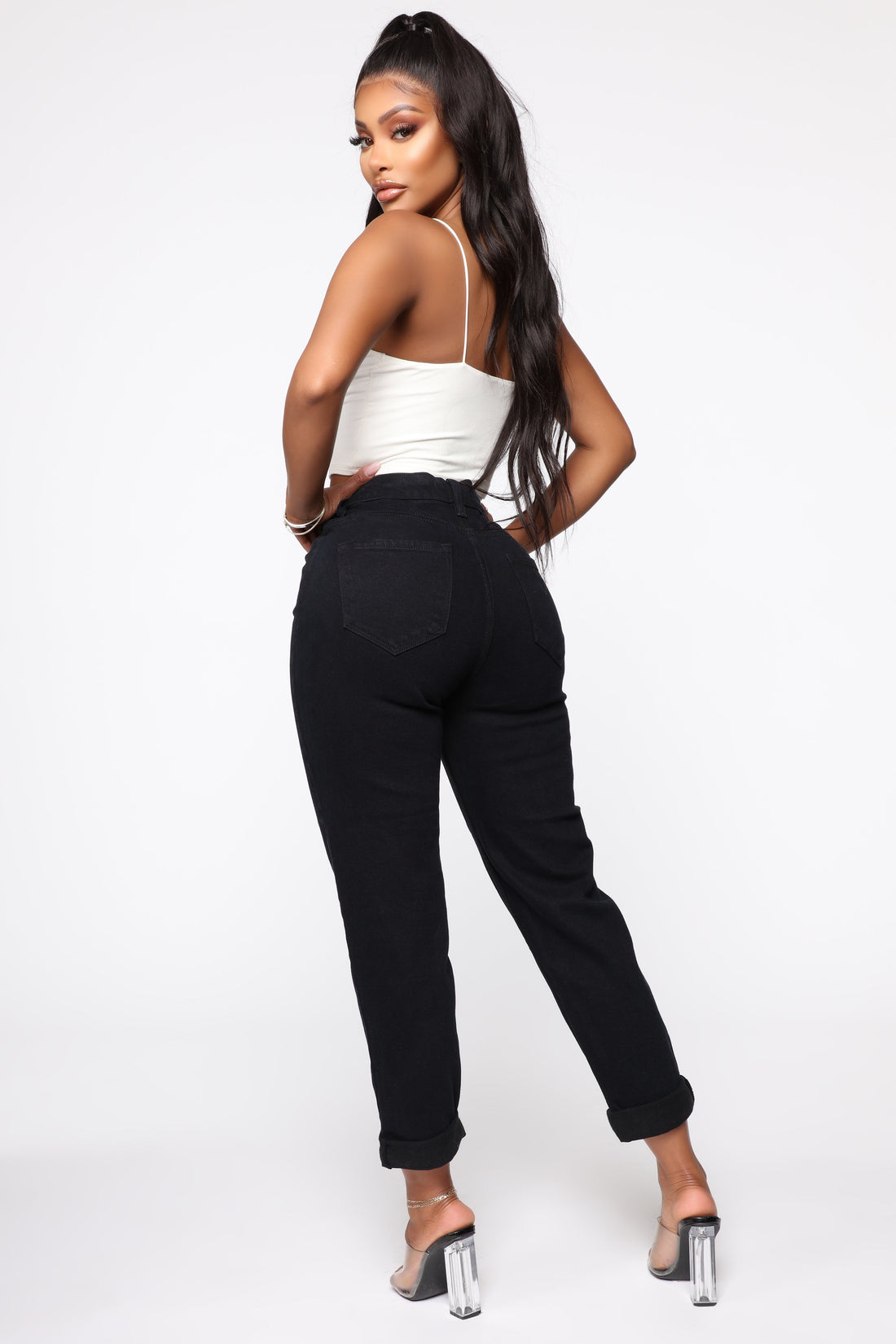 I Got It From My Mama Jeans - Black