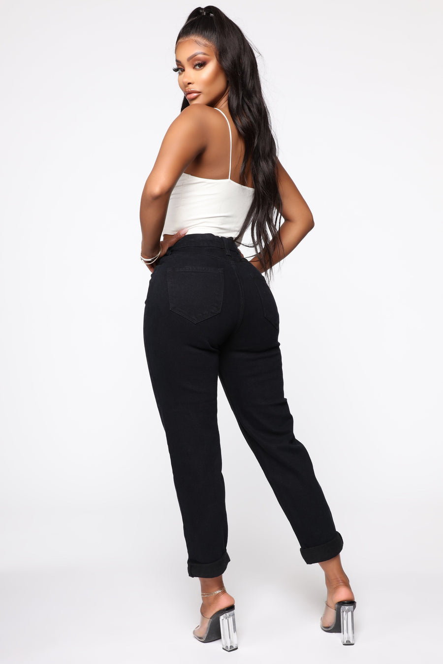 I Got It From My Mama Jeans - Black