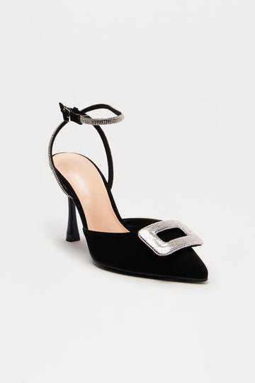 Ashy Embellished Pumps - Black