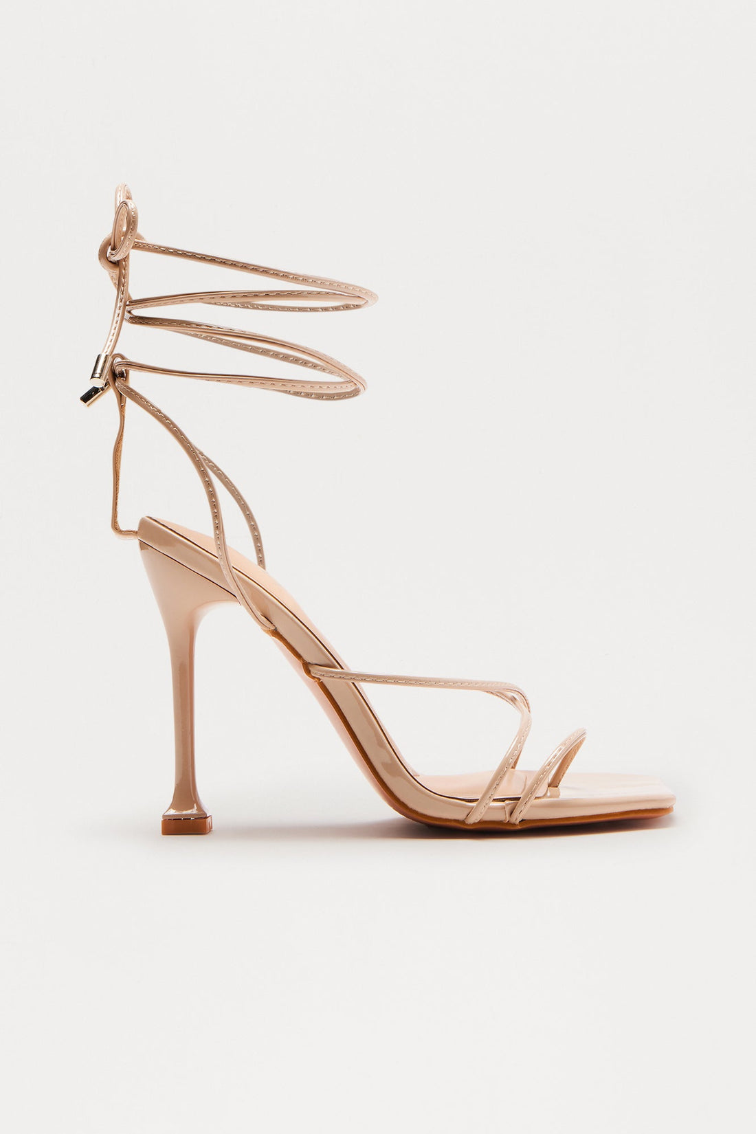 Audi Wrap Up Stiletto Heels - Nude