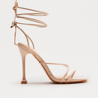 Audi Wrap Up Stiletto Heels - Nude