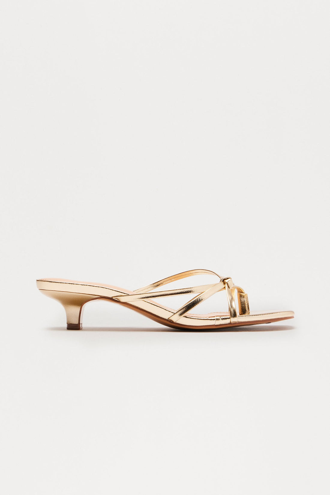 Anywhere Kitten Heels - Gold
