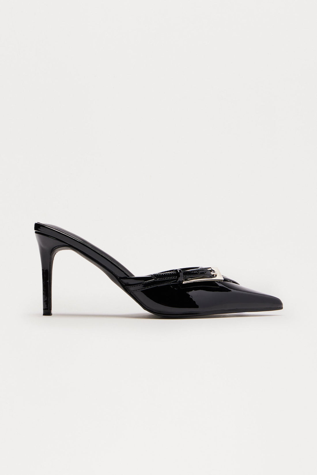 Bev Faux Patent Leather Pumps - Black