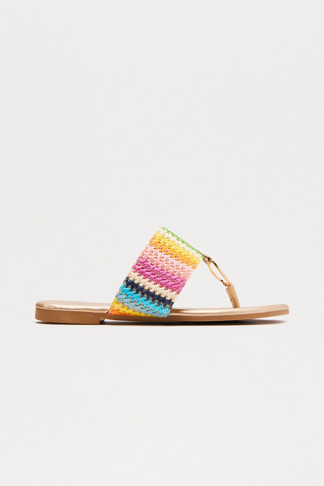Arizona Raffia Sandals - Multi Color