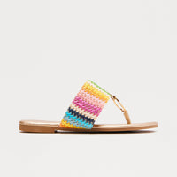 Arizona Raffia Sandals - Multi Color