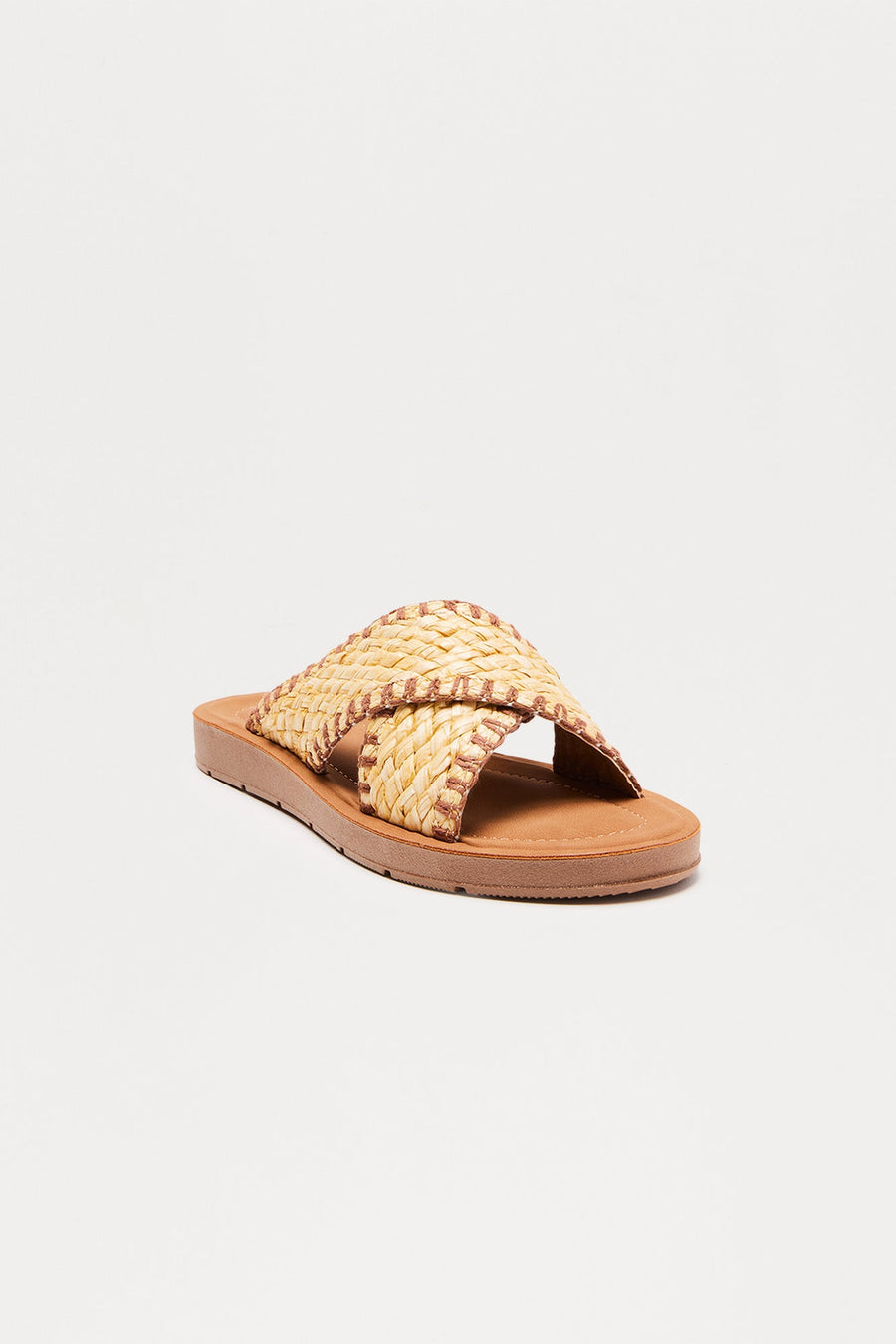 Aliso Beach Raffia Sandals - Natural
