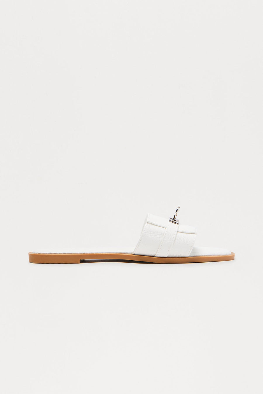 Avril Hardware Sandals - White
