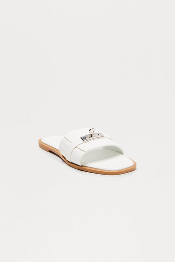 Avril Hardware Sandals - White