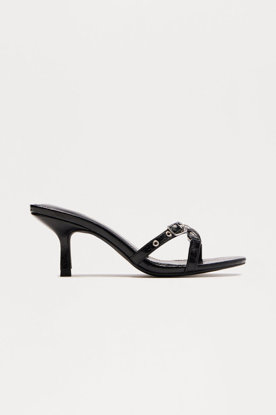 Astor Buckle Heels - Black