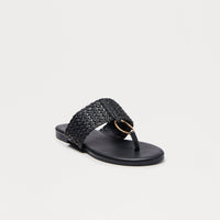 Arizona Raffia Sandals - Black