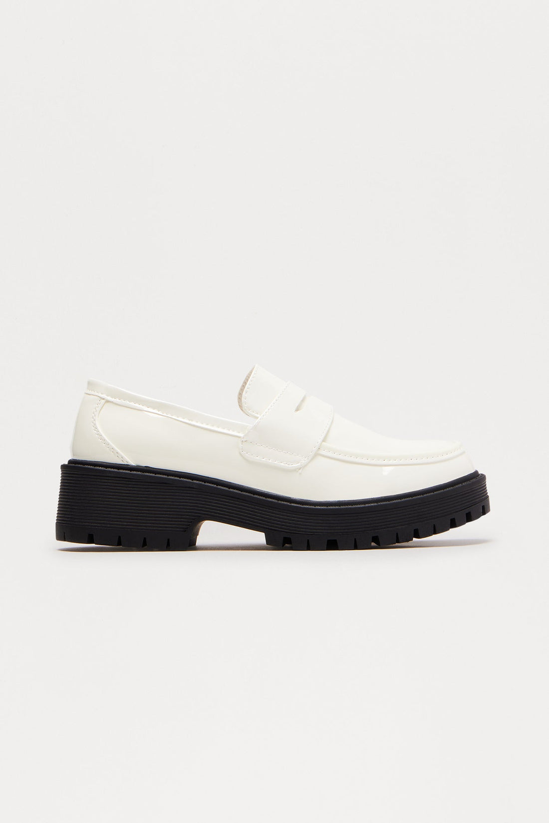 Berkley Faux Patent Loafers - White