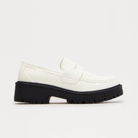 Berkley Faux Patent Loafers - White