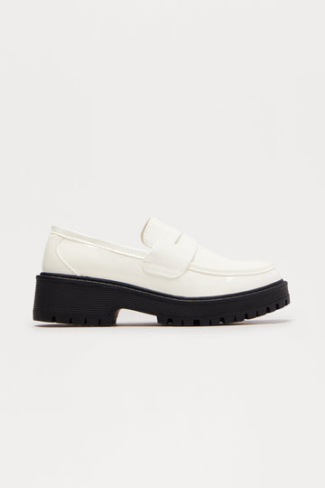 Berkley Faux Patent Loafers - White