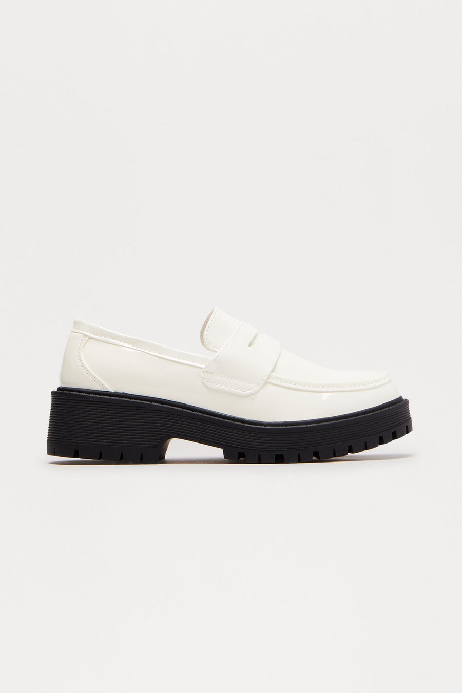 Berkley Faux Patent Loafers - White