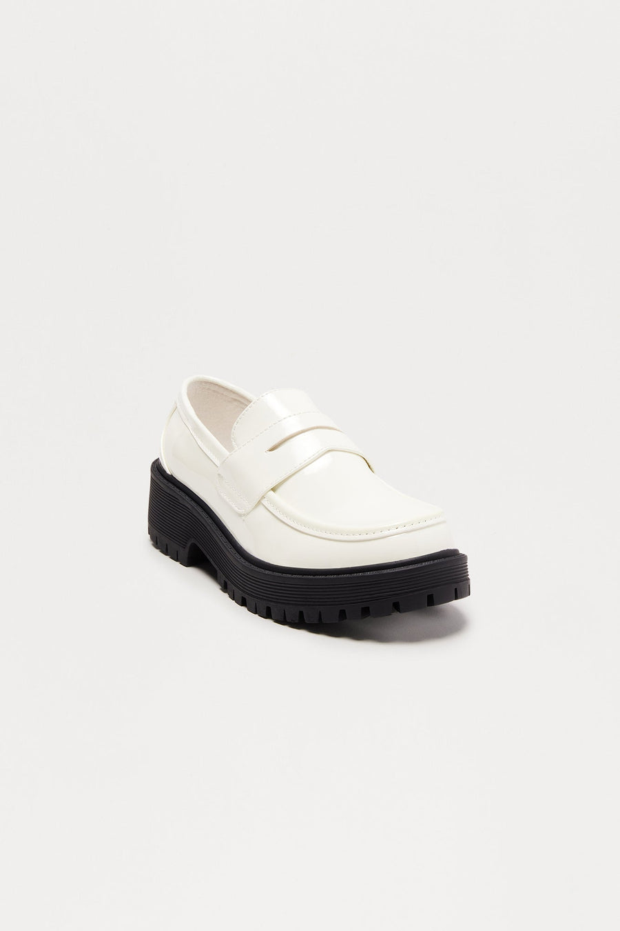 Berkley Faux Patent Loafers - White