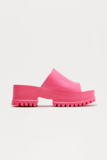 Benson Platform Mules - Hot Pink