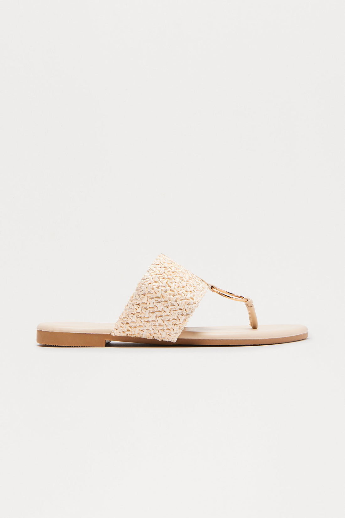 Arizona Raffia Sandals - Ivory