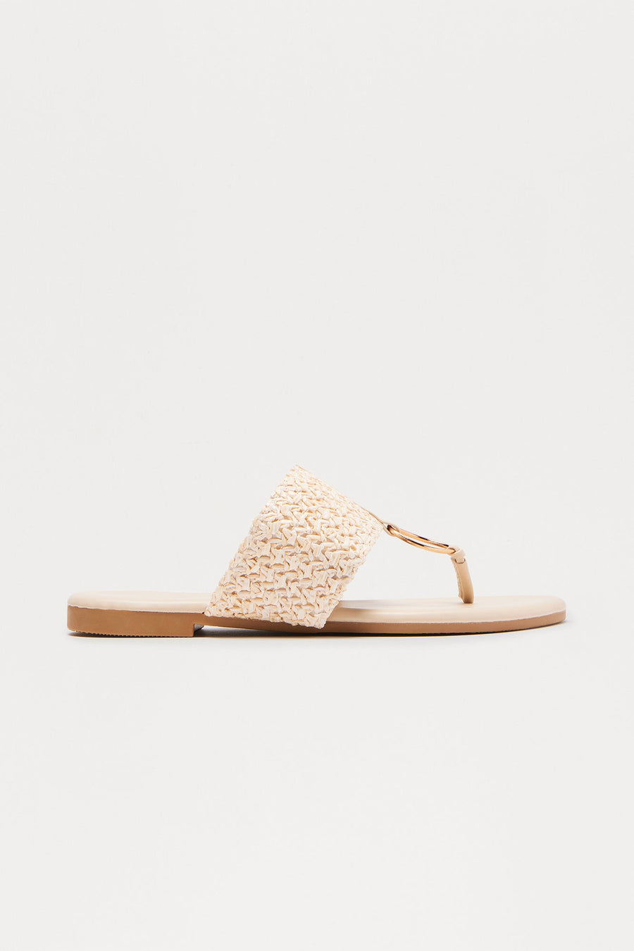 Arizona Raffia Sandals - Ivory