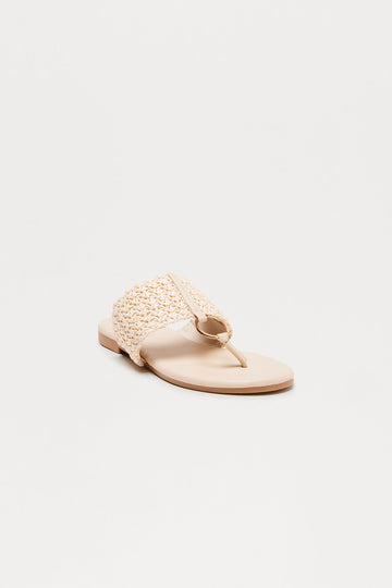 Arizona Raffia Sandals - Ivory