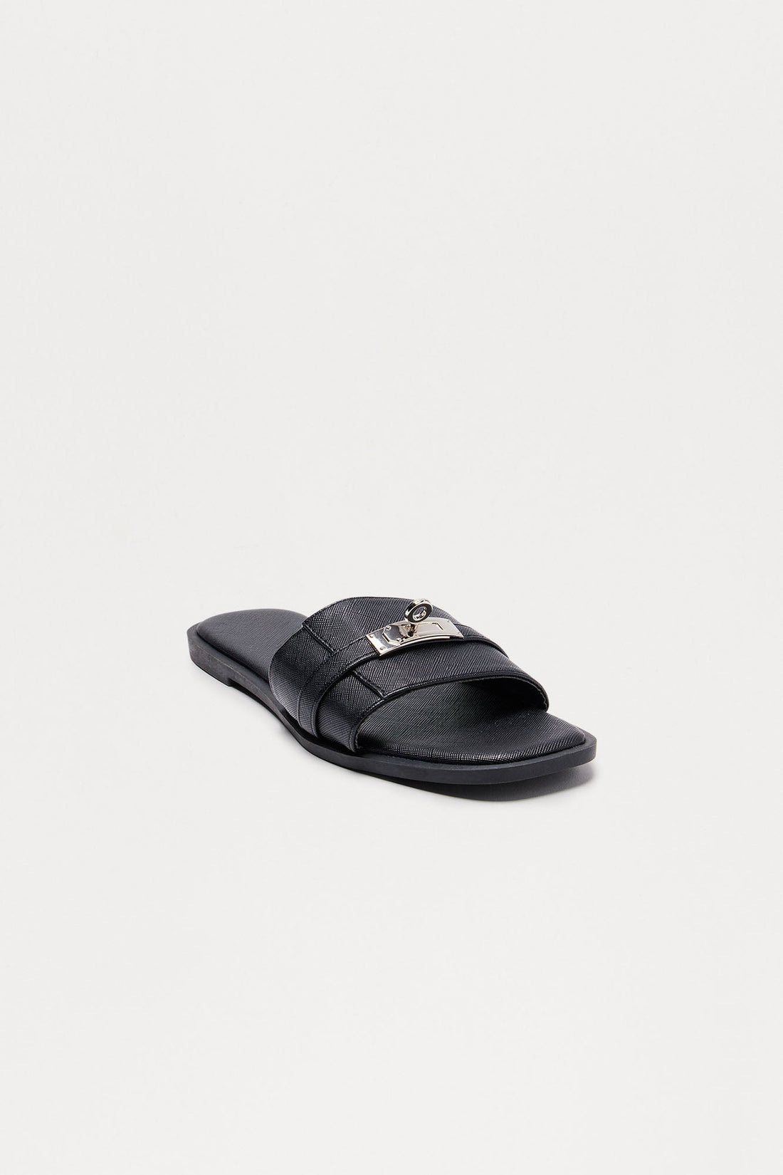 Avril Hardware Sandals - Black