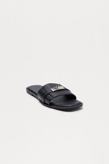 Avril Hardware Sandals - Black
