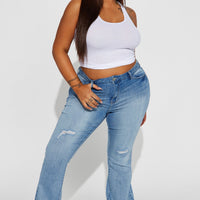 Right On Time Stretch Bootcut Jean - Medium Wash