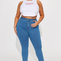 Enough Said High Stretch Skinny Jean - Medium Wash