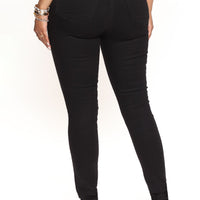 Luxe Ultra High Waist Skinny Jeans - Black