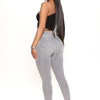 In The Night High Rise Skinny Jeans - Grey