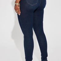 Look At My Curves Booty Lifter Skinny Jean - Dark Wash
