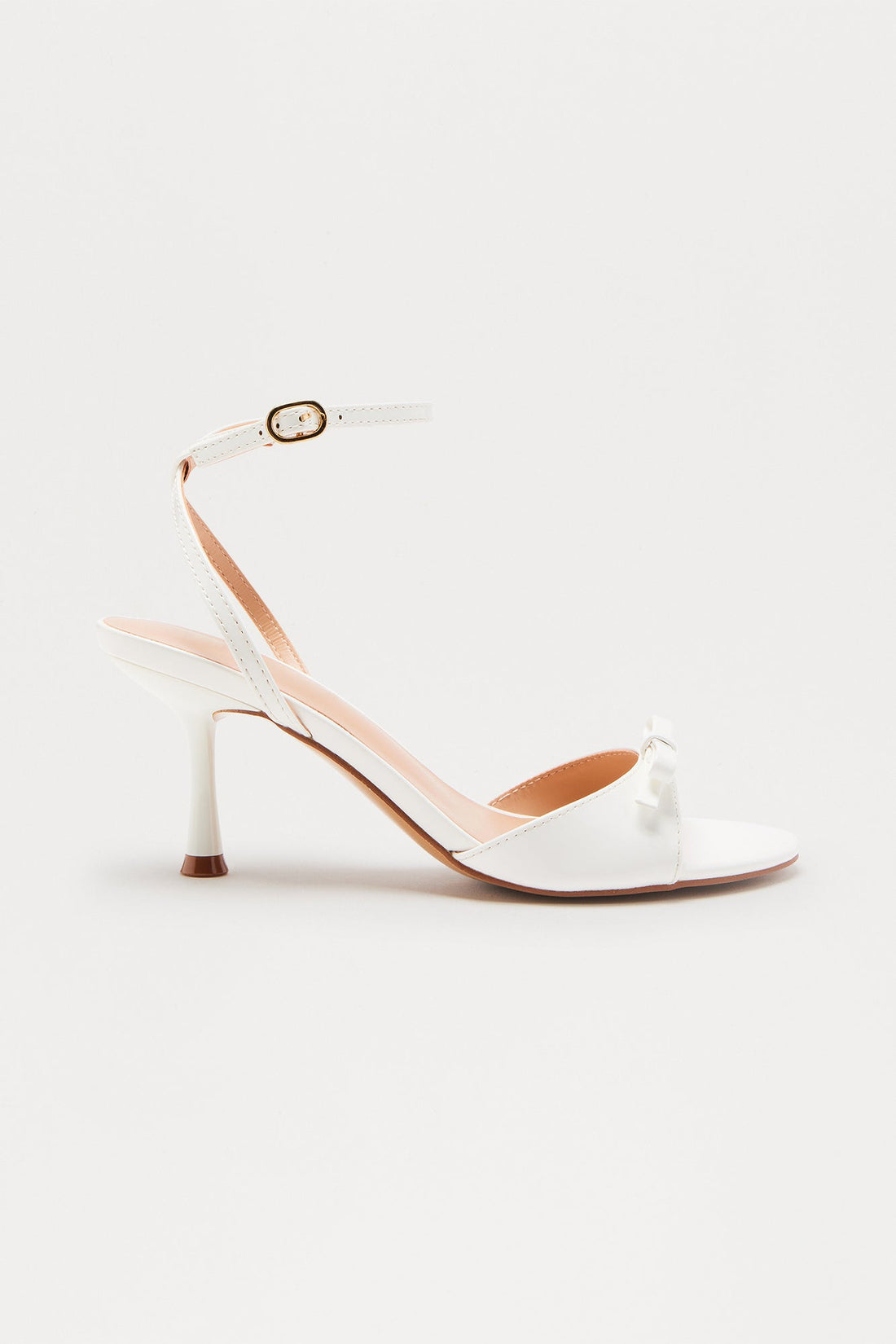 Arletta Ankle Strap Heels - White