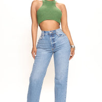 Long Lost 90's High Rise Straight Leg Jeans - Medium Wash