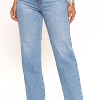 Long Lost 90's High Rise Straight Leg Jeans - Medium Wash